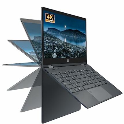 UDKED 14''4K 2-in-1 Laptop 2023 Windows 11 Touch Screen PC Intel N95 （up to 3.4GHz） Notebook PC 12G RAM DDR5 NVMe SSD 360°Open and Close with Sty
