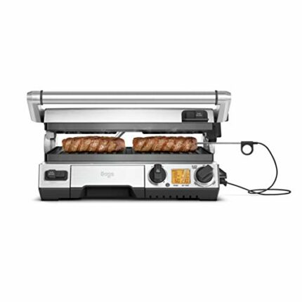 The Sage Smart Grill Pro with Built-in Temp Control Probe, Brushed Stainless Steel, BGR840BSS