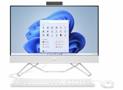 HP All-in-One 24-cb0025na 23.8" PC (Intel Pentium J5040, 4GB DDR4, 256GB SSD, Intel UHD Graphics, Windows 11 Home) - White