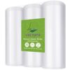 VacYaYa 3 Pack 28x600cm Rolls (Total 18m) Vacuum Food Sealer Machine Freezer Bags Rolls with BPA Free,Heavy Duty,Great for Sous Vide and Vac Seal