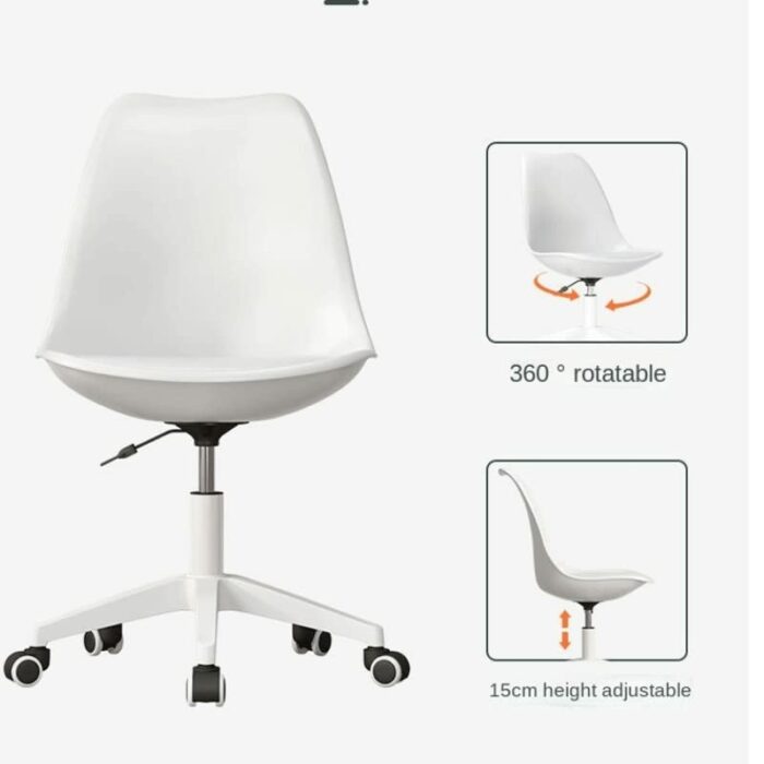 DINGZZ Computer Chair Desk Backrest Simple Lifting Leisure Chair Reception Office Stool Comfortable Chair (Color : 3-pack, Size : Talla �nica)