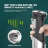 UUOUU Hand Blender 1200W, 5 in 1 Kitchen Stick Immersion Blender with Smart Speed, Heavy Duty Handheld Mixer Stainless Steel, with Milk Frother,