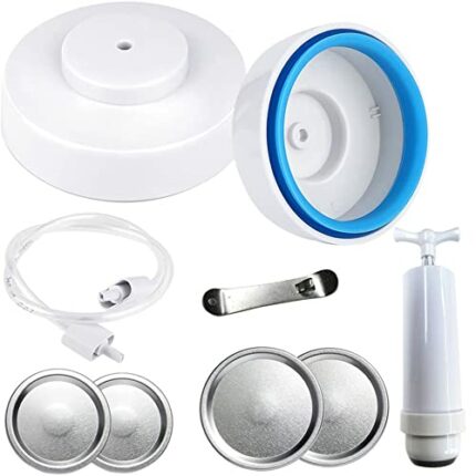 Mason Jar Vacuum Sealer Kit Used for Foodsaver Vacuum Sealer, Vacuum Sealer Jar Attachment for Wide & Regular Mouth Mason Jar with Accessory Hose