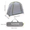 Mibee Waterproof Outdoor Bicycle Storage Shed Bike Tent Silver Coated Polyester Bike Shelter Space Saving Bicycle Garden Tool Storage Cover, Gray