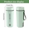 12V Car Kettle, Small Electric Travel Kettles 80W, Portable 350ml Electric Tea Coffee Kettle, 304 Stainless Steel Liner, Heating temperature up t