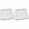 Ufixt 2 x Universal Chrome Adjustable Fixed Arm Grill Shelf for all Oven Cooker & Grill (310mm x 360 / 590mm)