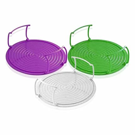 Microwave Plate Stacker Steaming Tray Handy Table Mat Lid Plate Cover Baking Microwave Food Multi-Purpose Tray For Bacon Frozen Snacks Cooking Su