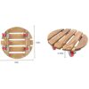 2 Pack Plant Caddy Wooden 30 CM Plant Stand with Wheels Heavy Duty 150KG Capacity, Rolling Plant Stand Round Potted Dolly Rollers Cart with Metal