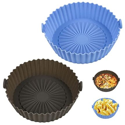Silicone Air Fryer Liners Reusable Air Fryer Silicone Liner Air Fryer Accessories Compatible with Philips Tower Ninja Air Fryer Accessories (6.3