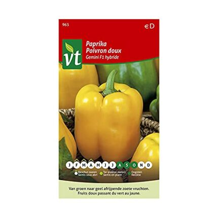 Sweet Pepper Gemini F1 Hybrid Seeds - Quality Thick-fleshed Fruit - 0,15 g - Seeds: 150