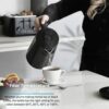 Swan SK14650BLKN Alexa Smart Kettle, LED Touch Display, Keep Warm Function, Stainless Steel Insulated, 1.5L, 1800W, Black