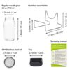 1 Pack Sprouting Jar Kit | Complete Growing Set for Making Sprouts | Easy Organic Sprouts at Home | Indoor Seed Sprouter | Sprout Starter Kit | M