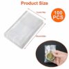 Vacuum Food Sealer Bags, 100 Bags 7x10cm Textured Food Vacuum Freezer Storage Bag Thick Embossed Upgrade Seal PreCut Bag with All Types Sealer Ma