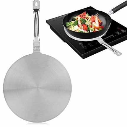 Heat Diffuser Stainless Steel Converter for Induction Hob with Heat Proof Handle(24cm)