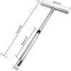 ZUCKLIGHT Soil Sampler Probe Stainless Steel Tubular T-Style Handle 12 Inch