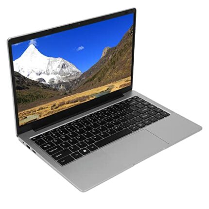 Laptop PC, Ultrathin 14.1 Inch FHD Laptop 1920x1080 8GB DDR4 RAM Multi Angles for Intel Celeron J4105 Processor for Game for Windows 11 (1T UK Pl