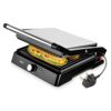 Venga! 2-in-1 Panini Grill and Table Grill, 180° Opening, 2200 W, Stainless Steel/Black, VG COG 3003 BS