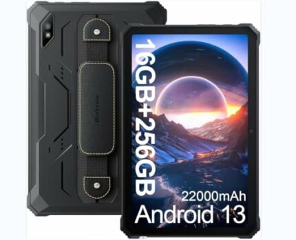 Blackview Rugged Tablet Active8Pro, 16GB+256GB, Android 13 Rugged Tablet, 10.36 inch 2.4K FHD+Display, 22000mAh 33W Charger, 48MP+16MP Camera, IP