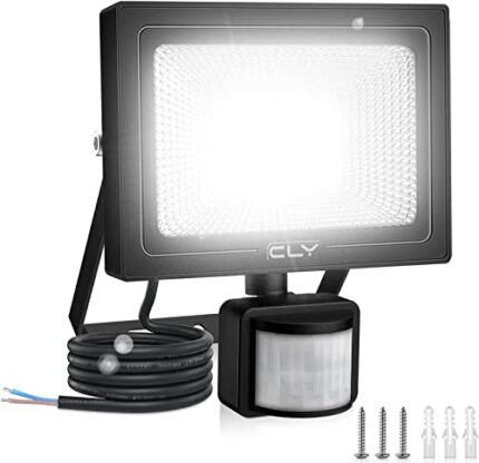 CLY 25W Security Lights Outdoor Motion Sensor, 2100 Lumen IP66 Waterproof Outside Light with Smart PIR Sensor, 6500K Motion Sensor Flood Light, L