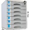 ZXFYHD Filing Cabinet Desktop with Lock A4 Storage Box Drawer Office Home 7 Layers Aluminum Alloy Filing Cabinets