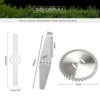 24 PCS Strimmer Blades Lawn Mower Blades Metal Blade Strimmers Replacement Accessories for Outdoor Tough Weeds Undergrowth Grass Cutting