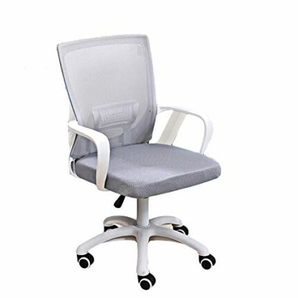 XXSLY Office Chair, Adjustable Height 360° Rotation Seat with Arms and Back Support, for Home Office Conference Study Room