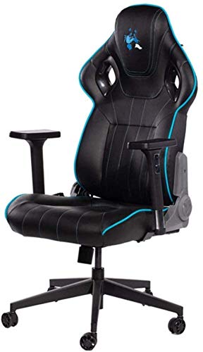 HJW Gaming Chair Computer Chair Home Office Chair Strong and Durable Reclining Racing Chair Adjustable Chair Armchair,Blue,116-124X52X55Cm