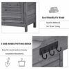 WALNUT Outdoor 39" Potting Bench Table, Workstation Storage Cabinet Garden Shed With 2-Tier Shelves And Side Hook, Tool