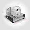 Venga! Electric Food Slicer, Precise Thickness Adjustment from 0 to 15 mm, Removable Carriage and Pusher, 150 W, Stainless Steel, VG AS 3003 BS