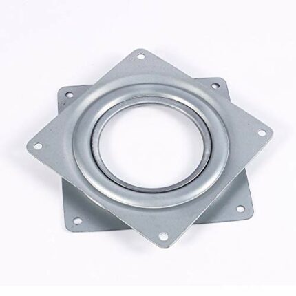 Rotating Swivel Plate - Square Metal Lazy Susan Bearing Turntable TV Rack Desk Tool 4"