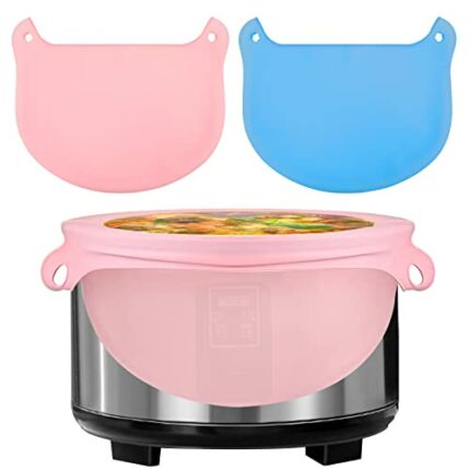 2PCS Reusable Silicone Slow Cooker Liners Reusable Fit 6-8 Quarts Crockpot Leakproof & Easy Clean Bags Liners, for Oval or Round Pot