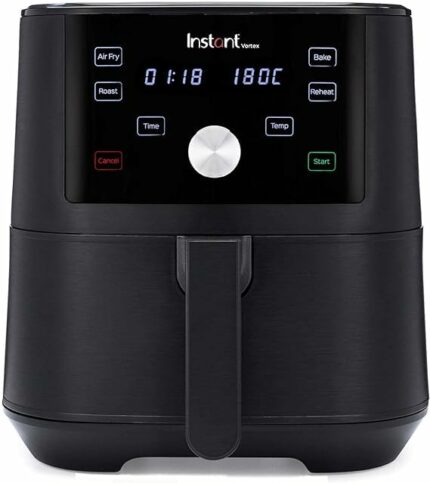 Instant Vortex Digital Single Drawer Air Fryer with Easy to Use 4 Smart Programmes - Air Fry, Bake, Roast and Reheat Capacity, Non-Stick and Dish