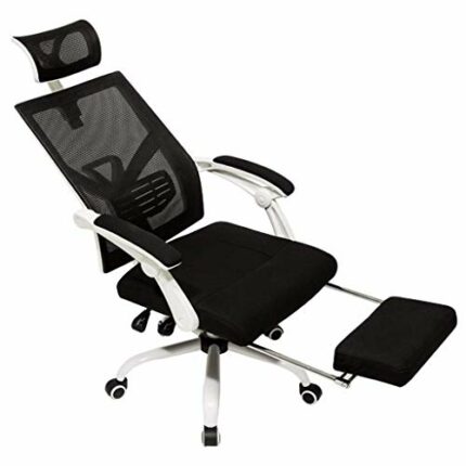 WALNUT Ergonomic Adjustable Office Chair with Adjustable Lumbar Support-High Back with Thickening Sponge Seat Cushion-Adjustable Head-Arm Rests,w