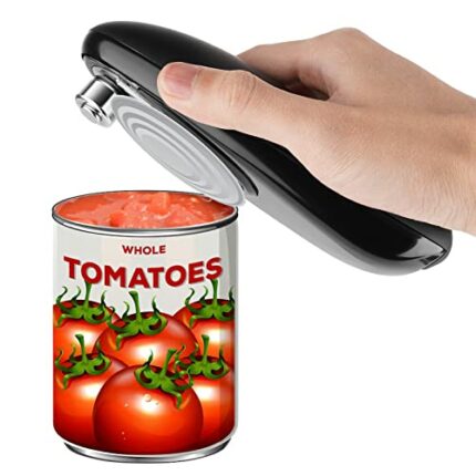 Electric Can Opener,Automatic Can Opener with One Touch Switch Smooth Edge Open Any Can Shapes, Automatic Cordless Can Openers for Arthritis Hand