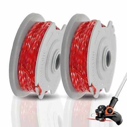 Beamely 2 Pcs Strimmer Spool and Line For Flymo, Standard 1.5mm Lawn Mower Replacement Spool Double Line Autofeed Grass Trimmer Wire String and D