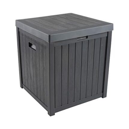 Pure Garden Outdoor Storage Box, 50-Gallon, Gray