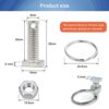 15-Pack Greenhouse Bolts and Rings, Aluminium Cropped Head Greenhouse Bolts and Nuts, Creating Suspension Anchors Point In Glazed Steel Channels