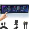 WOWNOVA Computer Hardware Temp Sensor Panel 8.8" Touch Monitor, PC Temperature Display, HD LCD Screen for PC Case Accessories Gaming Secondary Mo