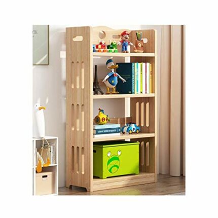 WXJLYZRCXK Bookcases Bookshelf Pine Bookshelf Children's Small Bookcase Wooden Floor-Standing Bookshelves Storage Display Cabinet Decoration Furn
