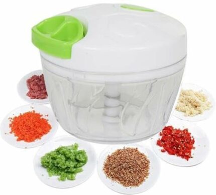 Pull String,Hand Food Shredder with Stainless Steel Blades 400ml Manual Food Chopper Vegetable Chopper,Onion Cutter,Garlic Chopper,Manual Food Pr