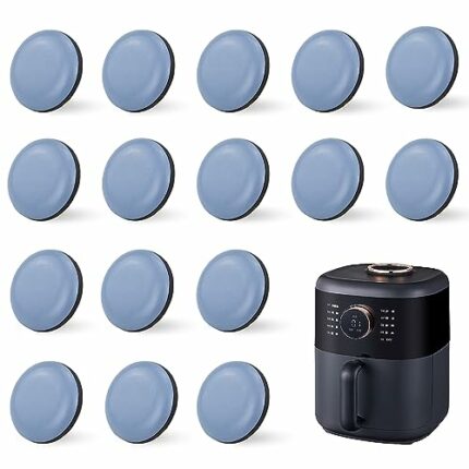 Appliance Sliders, 16PCS Air Fryer Accessories Easy Movers for Small Kitchen Appliances, Air Fryers, Bread Machine,Coffee Makers,Blenders,Grills,
