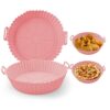 2pcs Air Fryer Basket Silicone, Silicone Air Fryer Liners, Silicone Pot Silicone Pans, Silicone Pot Square Liner Reusable for 3-5 Quart Air Fryer