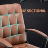 ZXFYHD Desk Chair,Office Chair Modern Mid Back Support Office Chair Faux PU Leather High Adjustable Swivel Seat For Computer Desk Workstation Fur