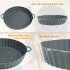 Vicloon Air Fryer Silicone Pot, 8.27 inch Air Fryer Liners, Supersoft Round Air Fryer Replacement Basket, Reusable Heat Resistant Non-Stick Baske