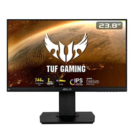 ASUS TUF Gaming VG249Q, 23.8 InchFHD (1920x1080) Gaming monitor, IPS, up to 144Hz, 1ms MPRT, D-SUB, DP, HDMI, FreeSync, Low Blue Light, ELMB, Sha