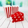 24 Pcs Popcorn Carton, Popcorn Bag, Striped Popcorn Bucket, Sweets Carton, Striped Party Box for Movie Nights And Holiday Parties