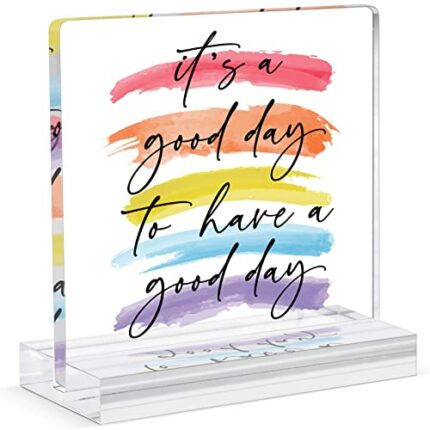 Desk Decorations For Women Office Bathroom Signs Shelf Décor Aesthetic Motivational Desk Decor For Coworker - It‘s A Good Day To Have A Good Day