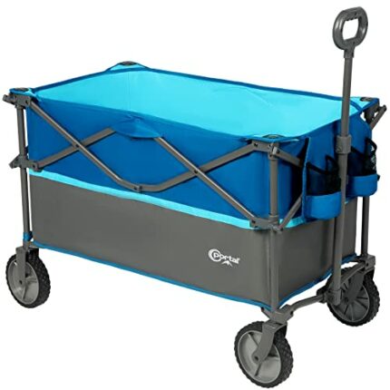 PORTAL XL Deeper Festival Trolley Folding Garden Beach Camping Larger Capacity Pull along Cart Collapsible Wagon with Wheels Heavy Duty Foldable