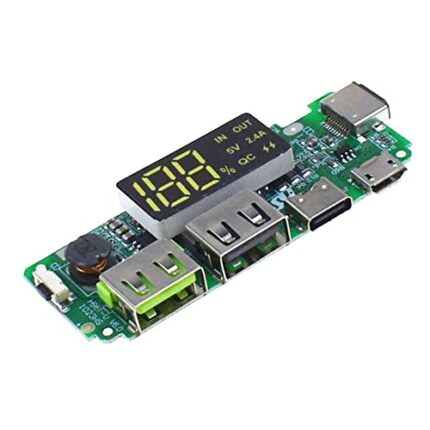 18650 digital display 5V2.4A 2A 1A dual USB output with display boost module (5V 2.4A)