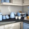 Swan ST19010BLN Retro 2-Slice Toaster with Defost/Reheat/Cancle Functions, Cord Storage, 815W, Retro Blue